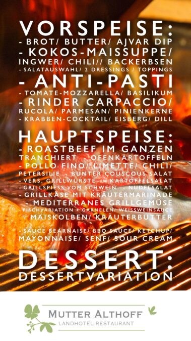 Sommerbuffet mit Musik-Show